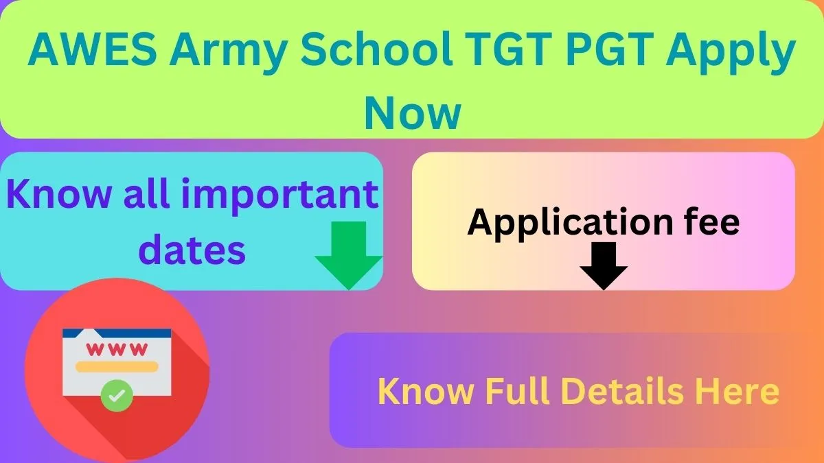 AWES Army School TGT PGT Apply Now